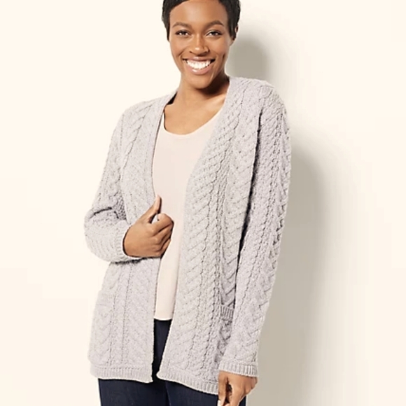 Aran Crafts Sweaters - Aran Crafts 100% Irish wool cardigan Grey